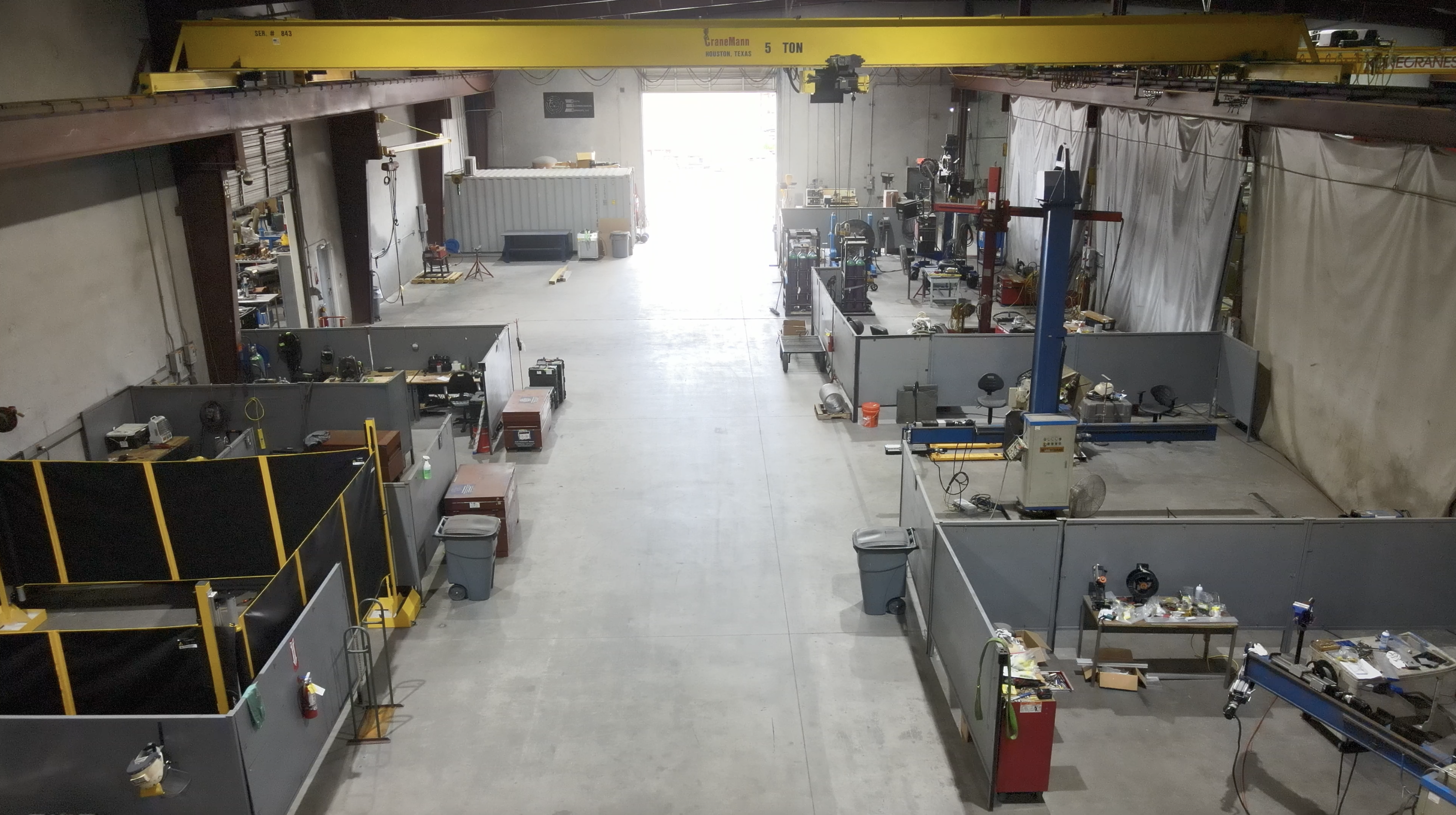 Overview of facility with equipment